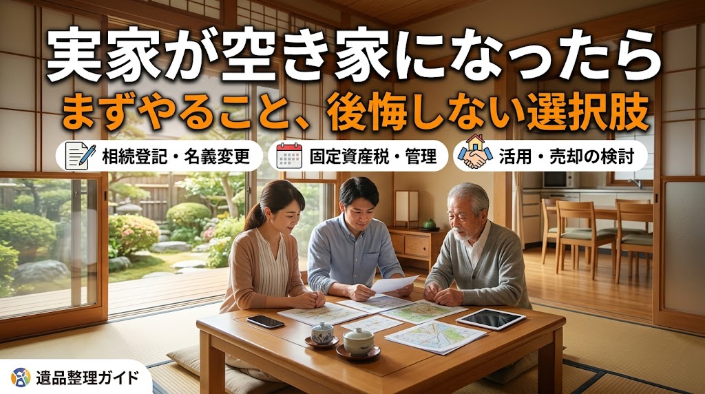 家族で相談する様子を画像にしている。