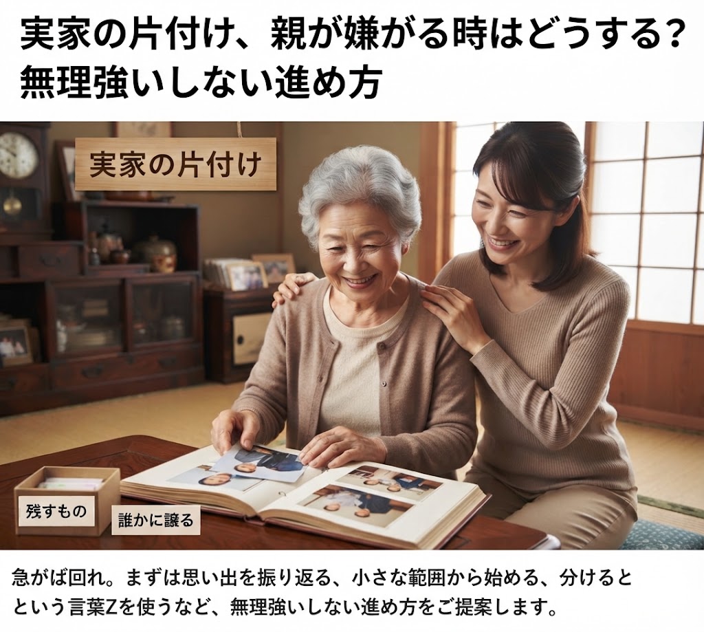 実家の整理をするときの話し方